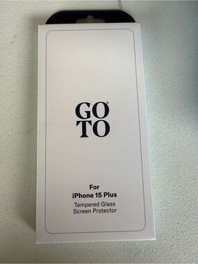 Tempered Glass Screen Protector for iPhone 15 Plus - White